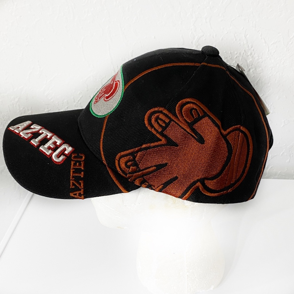 August Aztec Patch Embroidered Cap 5 Panel Basebal - Picture 2 of 6